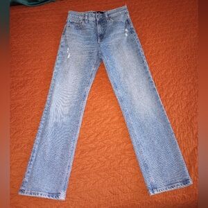 Gap high rise straight leg jeans, size 2, light wash blue jeans
